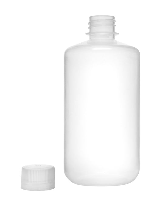 12PK Reagent Bottles, 250ml - Narrow Neck with Screw Cap - Polypropylene