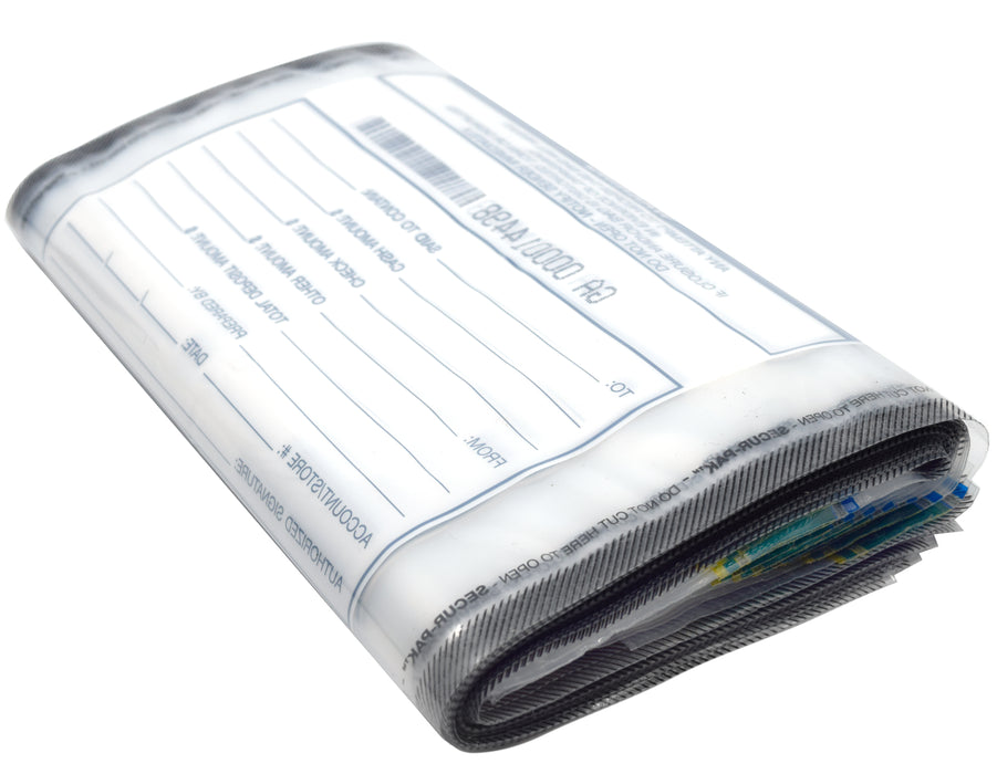 Secur-Pak Deposit Bags - Pack of 100 - Premium, Level 4 Security Tamper Evident, Clear Security Bags - Self Sealing, Transparent 2.5 Mil Plastic - 10" x 14" - SECUR-PAK