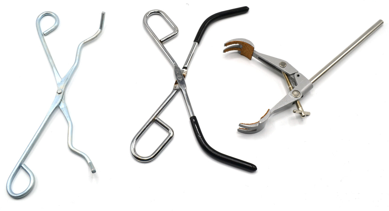 13 Piece Set - Complete Research Grade Lab Starter Kit - Includes Rod, Base, Tongs, Rings, Test Tube Stands, Clamps & More