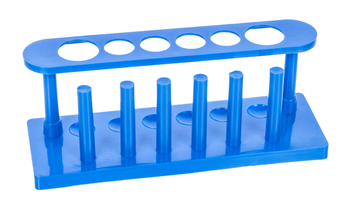 Test Tube Rack - Holds 6 Tubes (2 x 25mm and 4 x 16mm) - Polypropylene