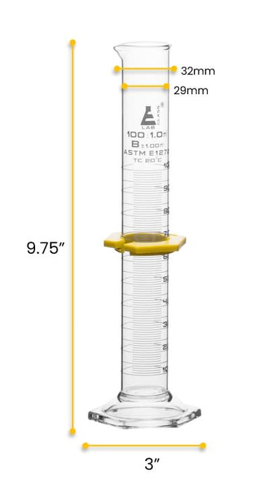 Graduated cylinder dimensions