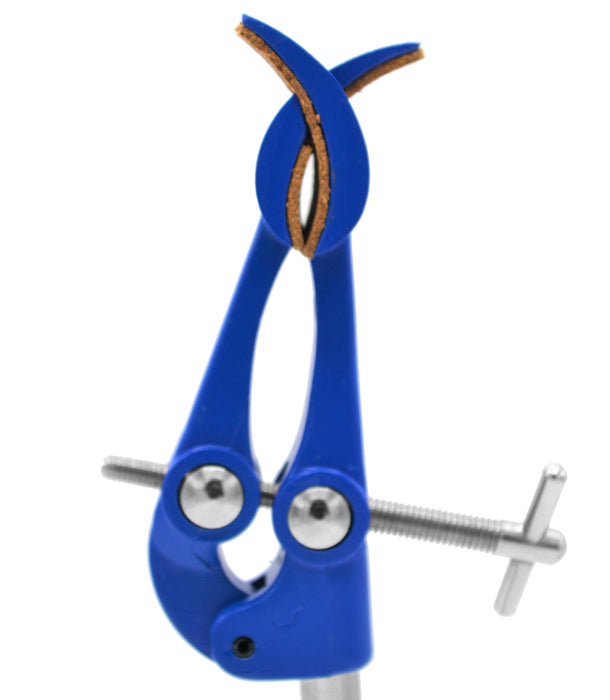4 Prong, Cork Lined Clamp on Stainless Steel Rod - 4.1" Max Opening