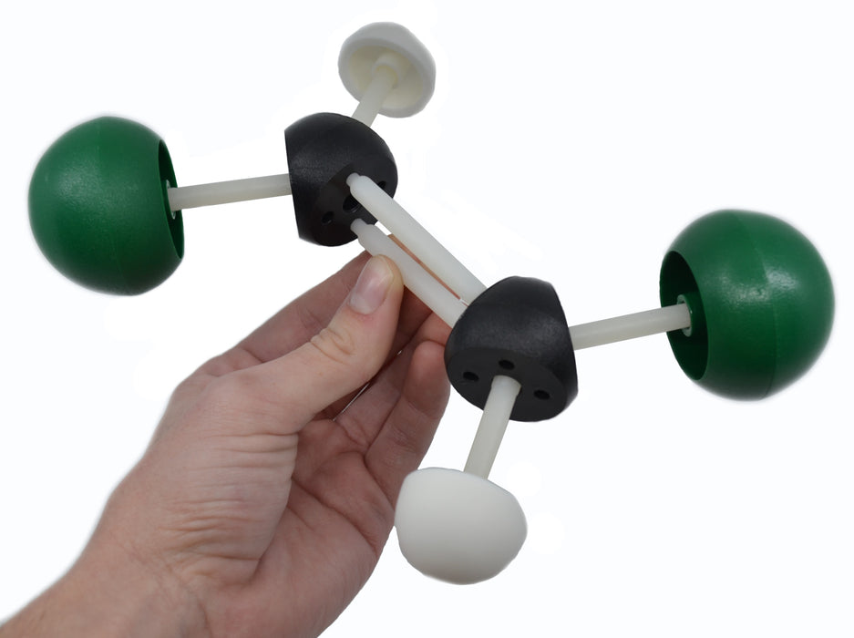 Molecular Model Kit (220 Pieces) (65 Atoms),VSEPR Model Advanced Set, Organic and Inorganic Chemistry, Multifaced for Complex Arrangements with Double/Triple Bonds, Case Included - Eisco Labs