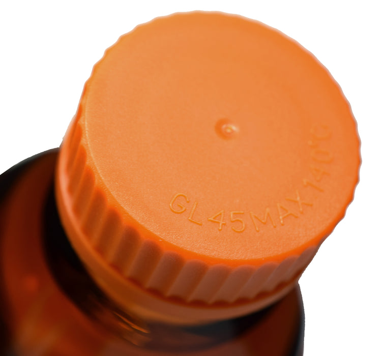 Reagent Bottle, 5000mL - Amber - With Screw Cap - Borosilicate Glass