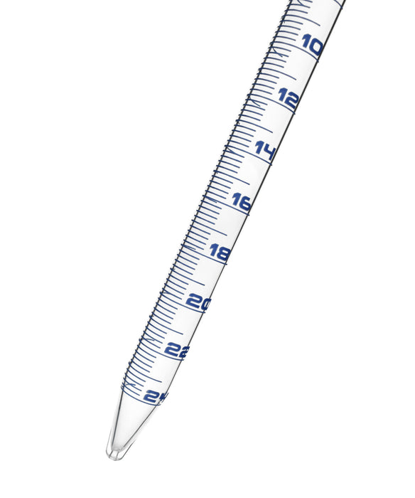 Serological Pipette, 25ml - Class A - Tolerance ±0.100ml  - Borosilicate 3.3 Glass