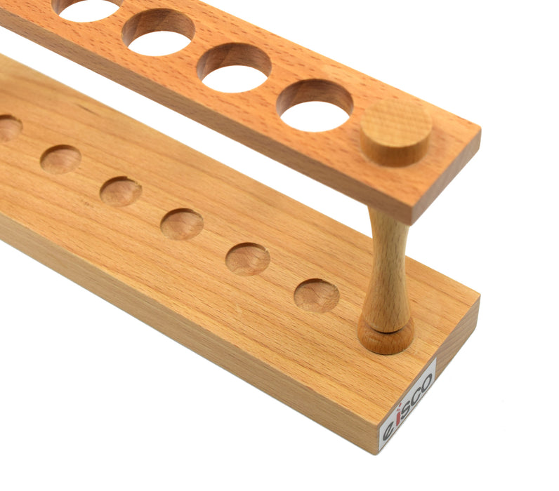 Test Tube Rack - Holds 6 x 22mm Tubes - Hardwood