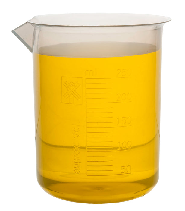 250ml polypropylene beaker filled