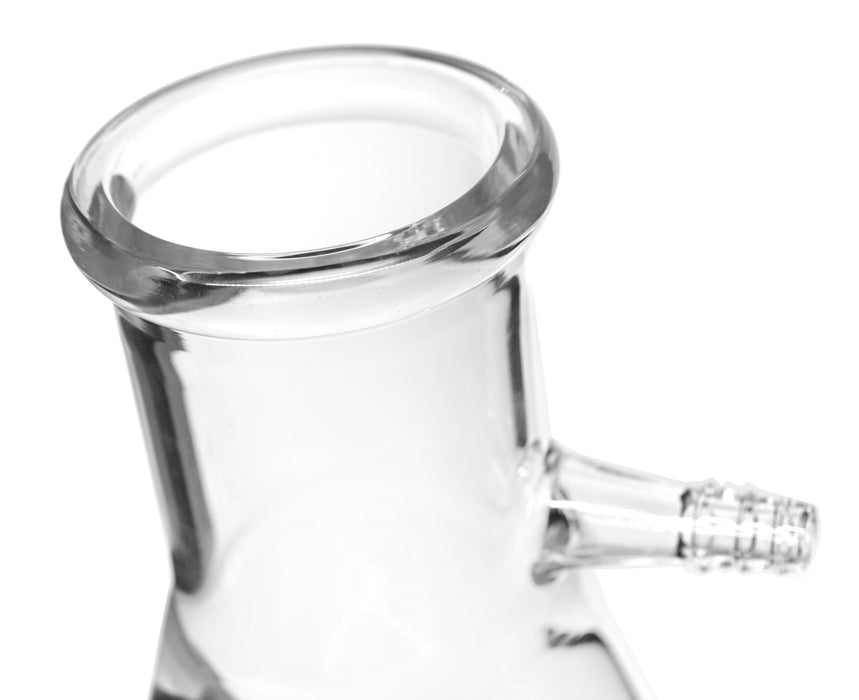 Filtering Flask, 5000mL - Integral Barbed Side Arm - White Graduations - Borosilicate Glass