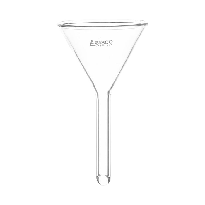 Heavy Filter Funnel, 50mm - Plain Stem, 7mm - Borosilicate Glass