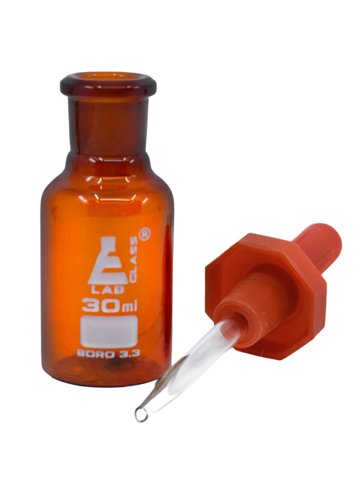 Dropping Bottle, 30mL - Amber - Borosilicate Glass