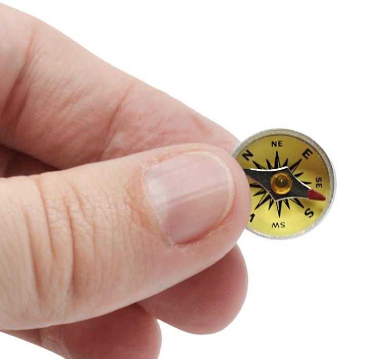 Mini Plotting Compass, 16mm - Yellow - With Principal Points