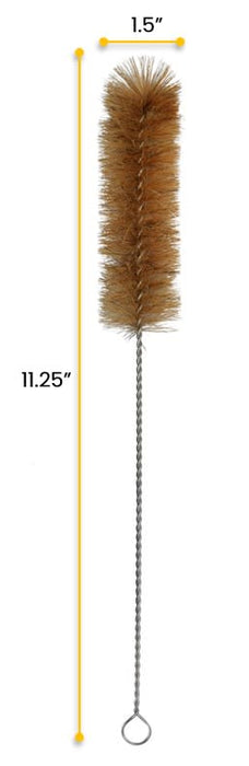 Bristle Cleaning Brush, 11.25" - Fan Shaped End - 1.5" Diameter