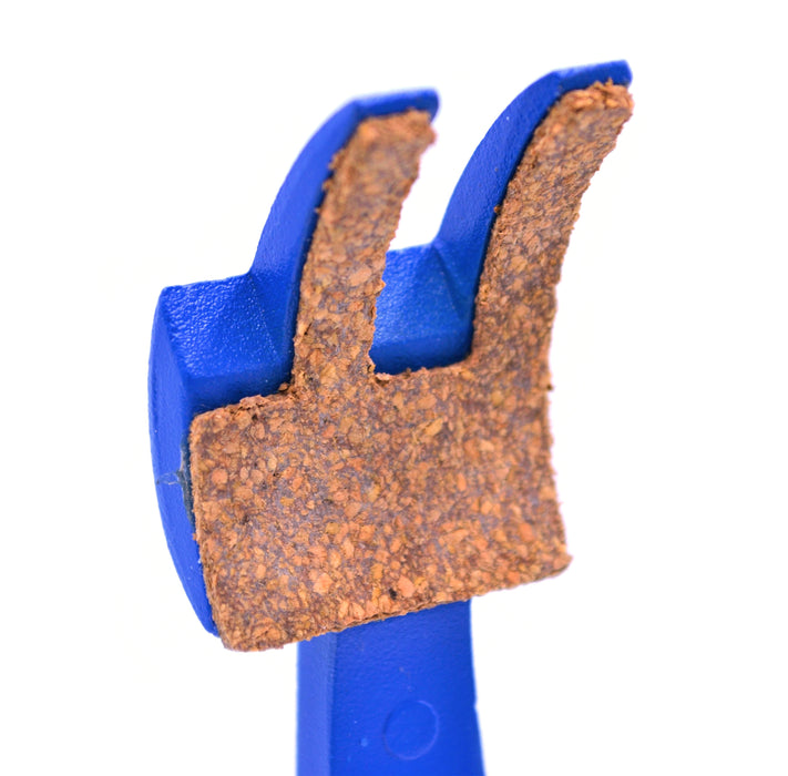 4 Prong, Cork Lined Clamp on Stainless Steel Rod - 4.1" Max Opening