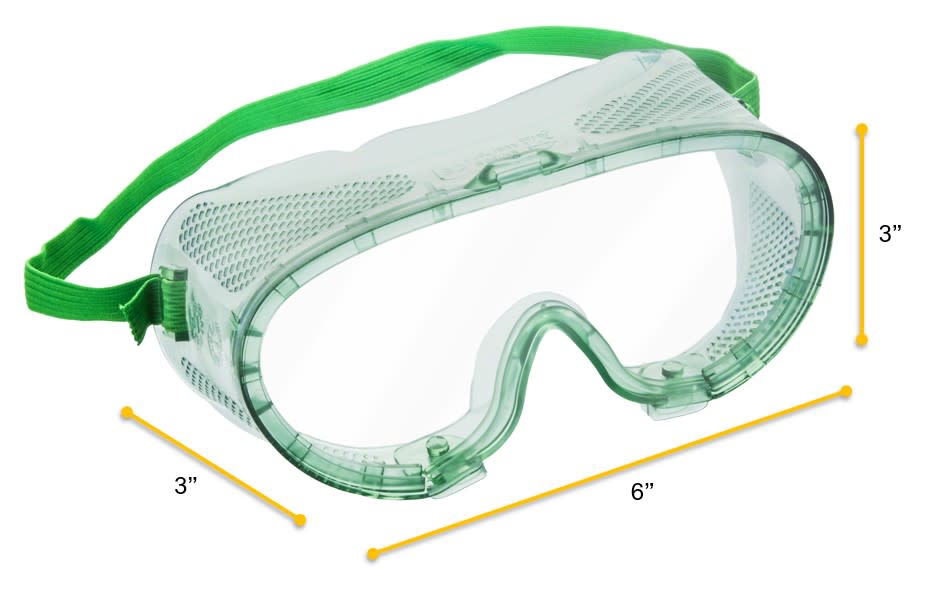 20PK Safety Goggles - Vented, Anti-Fog - Adjustable Fit