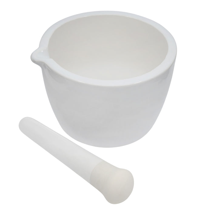 Mortar & Pestle, 750mL - 165mm - Porcelain, Unglazed Grinding Surface