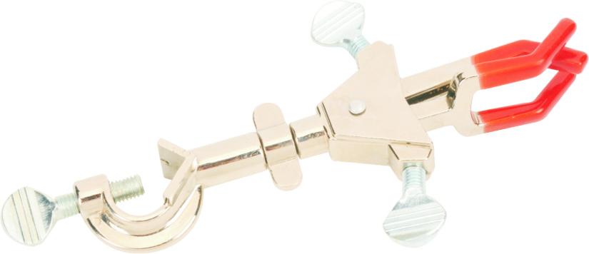 3 Prong Double Adjustable Universal Clamp, with integral bosshead
