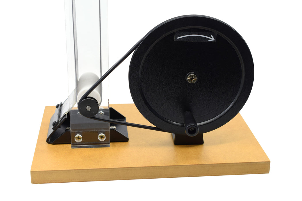 Hand Crank Van De Graaf Generator, 24 Inch - 9.8 Inch Dome