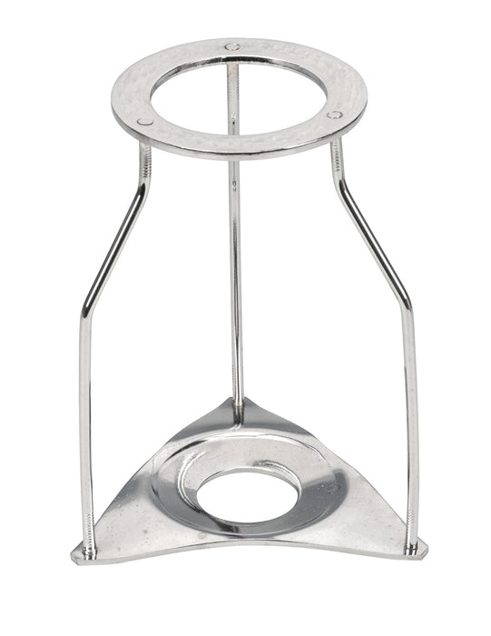 Pack of 6 Lab Tripods - Chrome Plated Steel - 7" Tall, 2.5" Inner Diameter - Eisco Labs