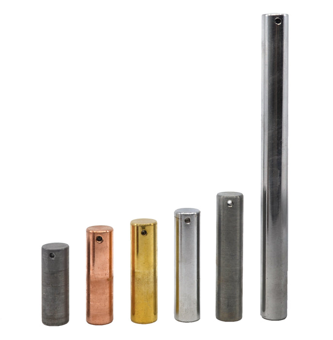 6 Piece Equal Mass Metal Cylinder Set - Includes Copper, Lead, Brass, Zinc, Iron & Aluminum