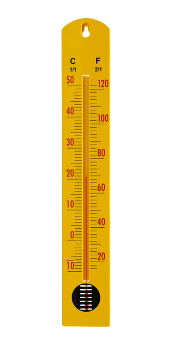 Wall Thermometer, 2.4" x 15.75" - -10° to 50° C (20° to 120° F)