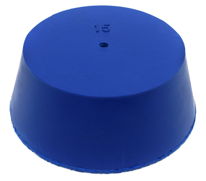 10PK Neoprene Stoppers, 1 Hole - ASTM - Size: #15 - 83mm Bottom, 103mm Top, 39mm Length