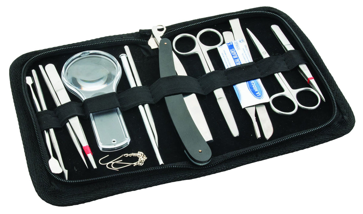 14 Pcs Advanced Dissection Instrument Set - Stainless Steel - hBARSCI