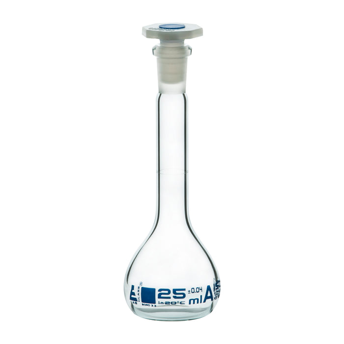 Flask Volumetric class 'A', cap. 25ml, socket size 10/19, borosilicate glass
