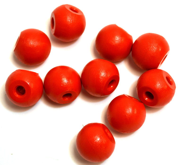 Eisco Labs Molecular Model Part; Red Ball; 2cm; 2 Holes at 90°; Pk of 10