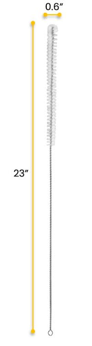5PK Nylon Burette Cleaning Brushes, 23" - For Burettes up to 0.6" in Diameter