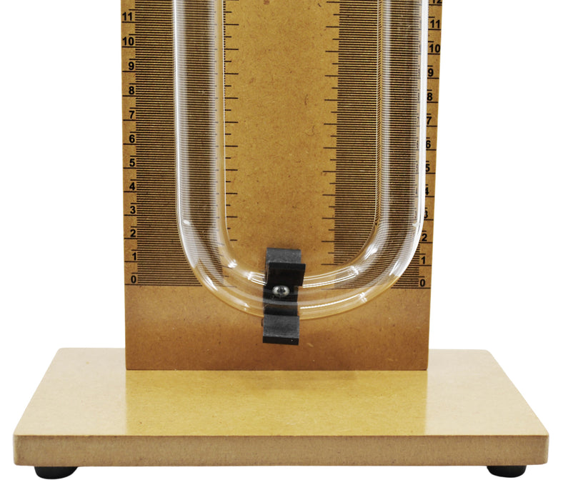 Demonstration Analog Manometer, 22.5 Inch - Wood & Borosilicate Glass