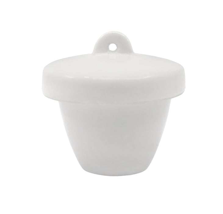 Porcelain Crucible with Lid, 25mL Capacity - Tall Form
