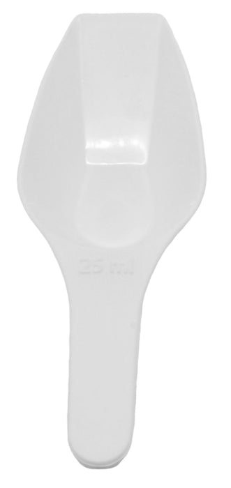 12PK Scoops, 25mL - Flat Bottom - Polypropylene