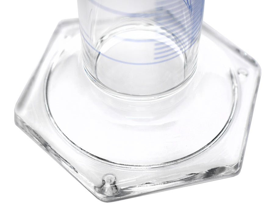 250ml glass graduated cylinder hexagonal base