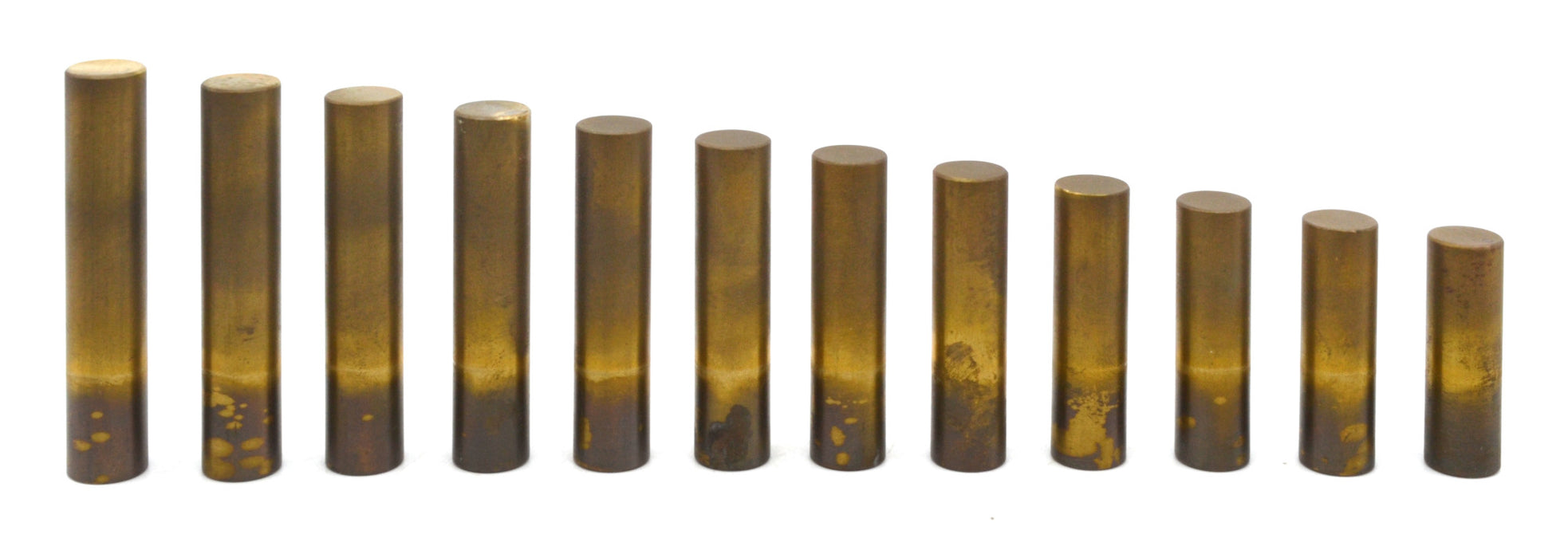 12 Piece Cylindrical Bars Density Set - Brass